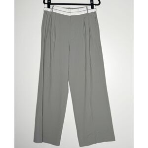 NEW Zara Wide Leg High Rise Reverse Waist Band Pant Women's Size Medium 4661 422